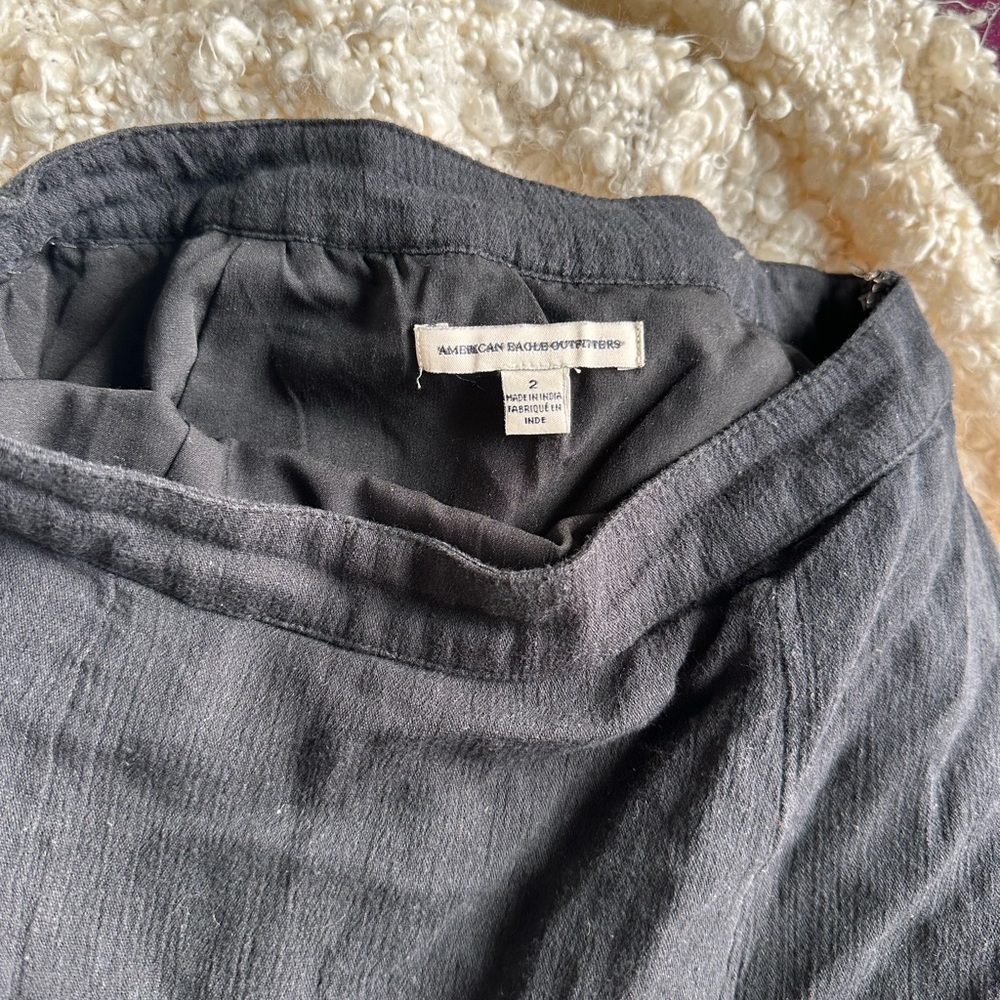 Slit long black size 2 American eagle outfitter’s skirt
